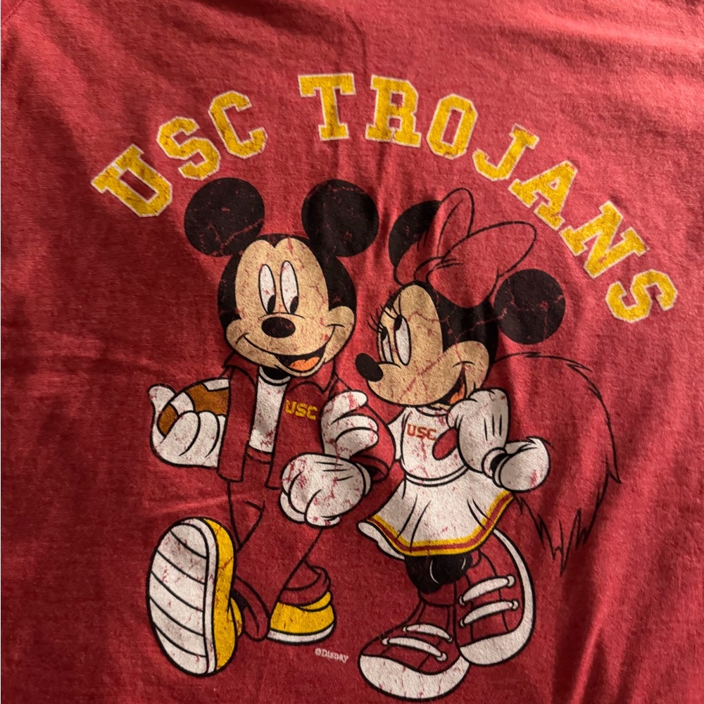 USC Trojans Mickey & Minnie Disney Graphic T-Shirt | Women’s - Picture 3 of 4